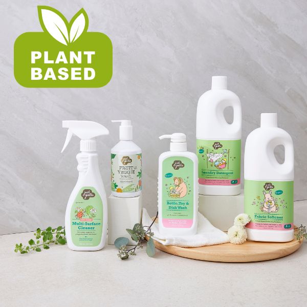 A wide selection of award winning Just Gentle plant based cleaners and detergents