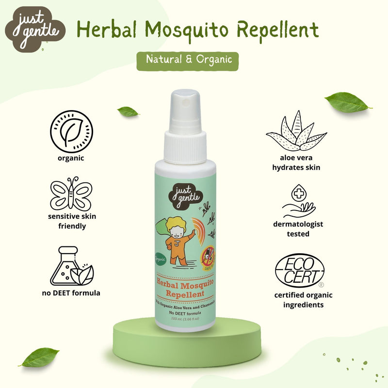 Just Gentle Herbal Mosquito Repellent Spray - 100ml - Just Gentle