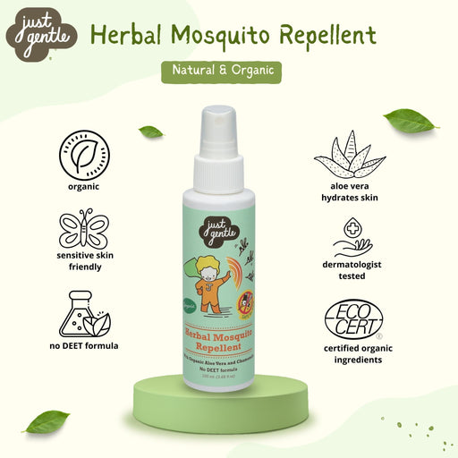 Just Gentle Herbal Mosquito Repellent Spray - 100ml - Just Gentle