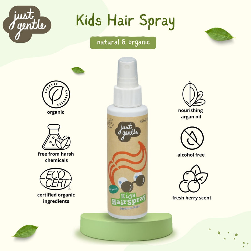 Just Gentle Kids Hair Spray - Organic Berry Scent - 100ml - Just Gentle