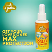 Just Gentle Kids Sunscreen Spray - SPF 50/UVA - Non Nano Mineral Based Formula - Just Gentle