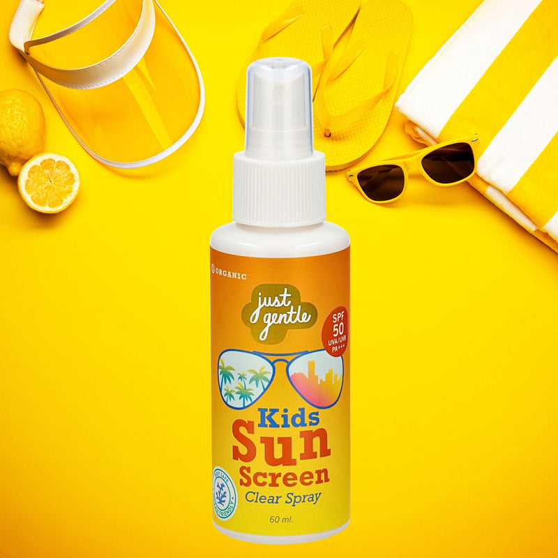 Just Gentle Kids Sunscreen Spray - SPF 50/UVA - Non Nano Mineral Based Formula - Just Gentle