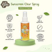 Just Gentle Kids Sunscreen Spray - SPF 50/UVA - Non Nano Mineral Based Formula - Just Gentle