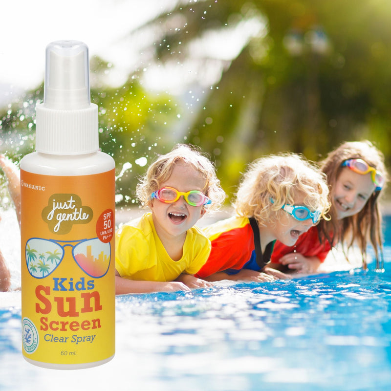 Just Gentle Kids Sunscreen Spray - SPF 50/UVA - Non Nano Mineral Based Formula - Just Gentle