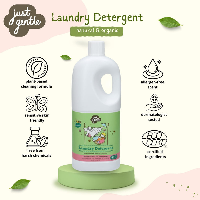 Just Gentle Laundry Detergent - Plant - Based & Hypoallergenic - 750ml - Just Gentle