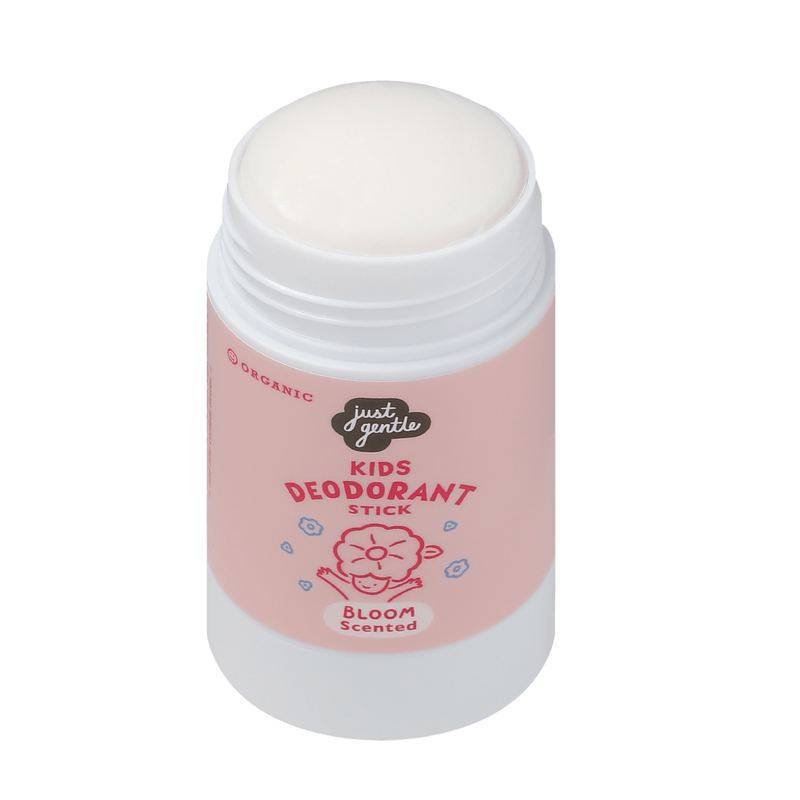 Just Gentle Organic Deodorant Stick - for Kids and Teens - Bloom Scented - Natural, Safe, Aluminium - Free, Gentle on Sensitive skin, Provides all day protection, 55g - Just Gentle