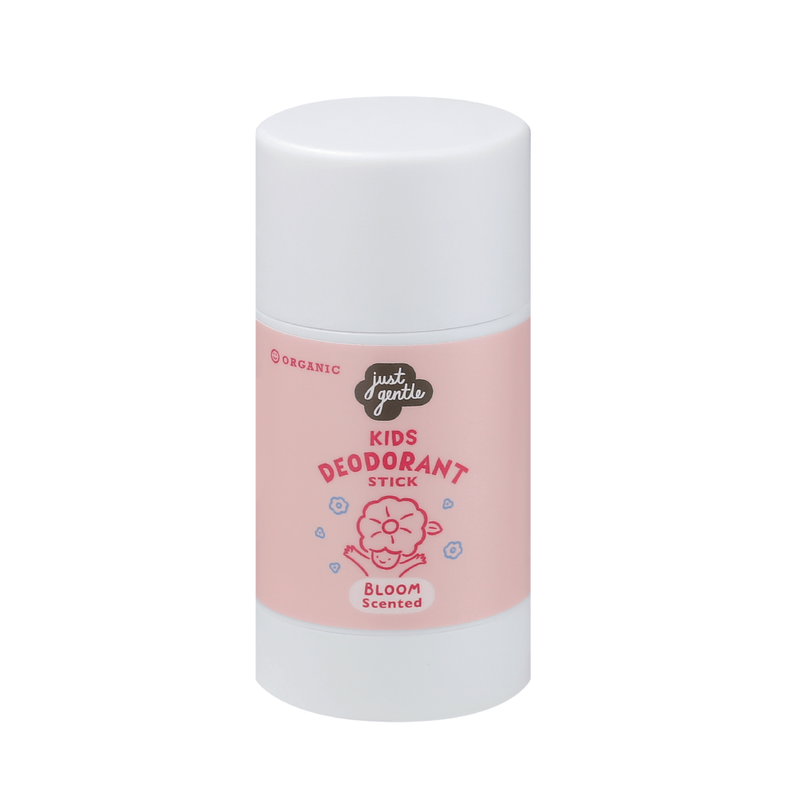 Just Gentle Organic Deodorant Stick - for Kids and Teens - Bloom Scented - Natural, Safe, Aluminium - Free, Gentle on Sensitive skin, Provides all day protection, 55g - Just Gentle