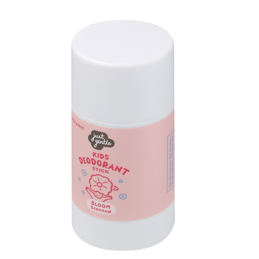 Just Gentle Organic Deodorant Stick - for Kids and Teens - Bloom Scented - Natural, Safe, Aluminium - Free, Gentle on Sensitive skin, Provides all day protection, 55g - Just Gentle