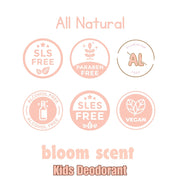 Just Gentle Organic Kids Deodorant - Bloom - Aluminium Free - 60ml - Just Gentle