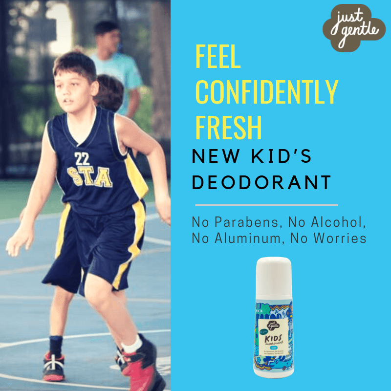 Just Gentle Organic Kids Deodorant Unscented Cool - Aluminum - Free, Natural Odor Protection.
