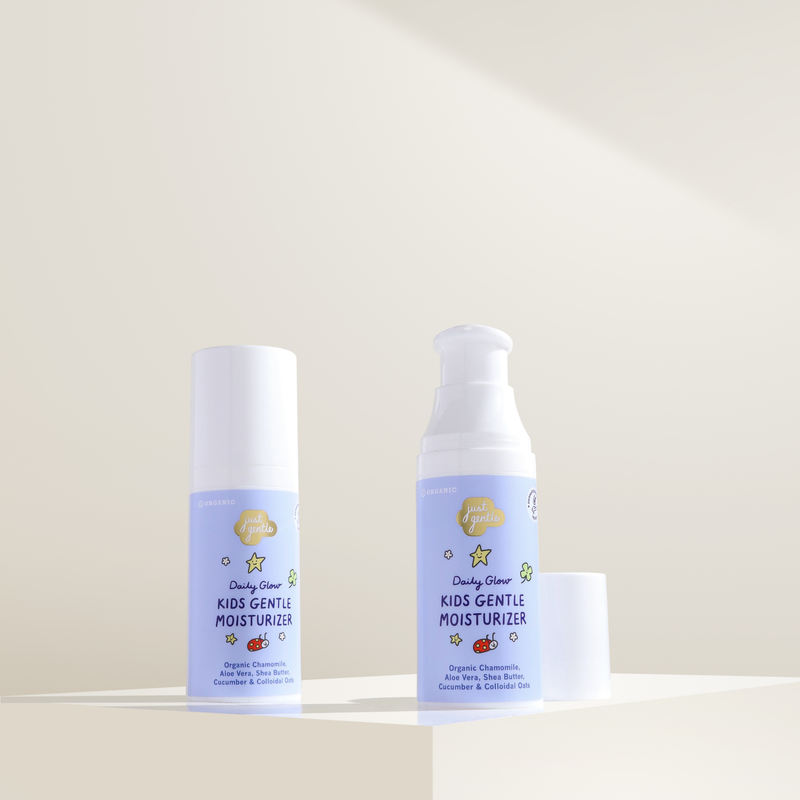 Just Gentle Kids Gentle Face Moisturizer – Ultra-Mild Nourishing Moisturizer for Dry & Sensitive Skin with Organic Aloe Vera & Shea Butter, Hypoallergenic (50g)