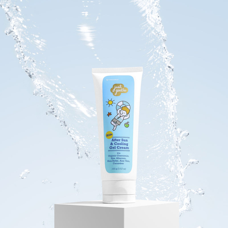 Just Gentle Kids After Sun & Cooling Gel Cream | 100 g | Instant Cooling & Hydration | Gentle for Kids 6m+