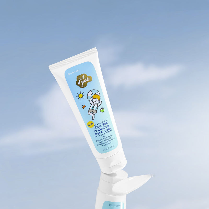 Just Gentle Kids After Sun & Cooling Gel Cream | 100 g | Instant Cooling & Hydration | Gentle for Kids 6m+