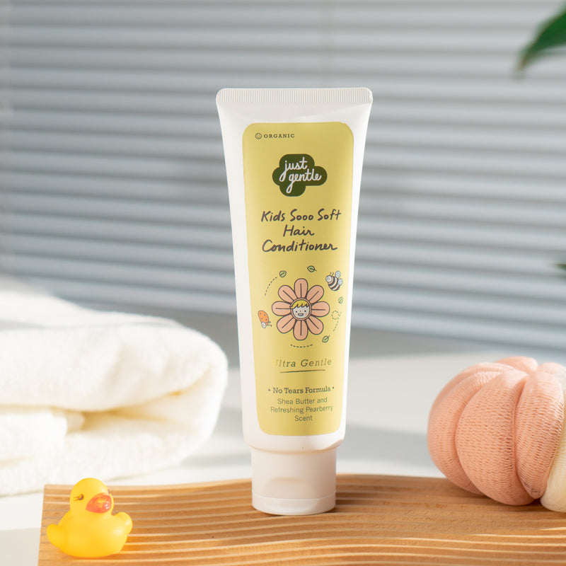 Photoshoot of Just Gentle nourishing Kids' Hair Conditioner