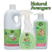 Just Gentle Natural Avengers Pack- consisting of Hypoallergenic plant based laundry detergent, bottle toy and dish wash as well as a rice jasmine vinegar multi surface cleaner.