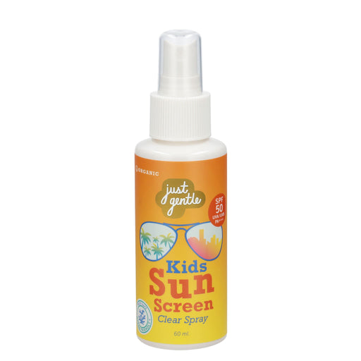 Protect your child’s skin with Just Gentle Kids Sunscreen Spray SPF 50+UVA - perfect for sunny days!