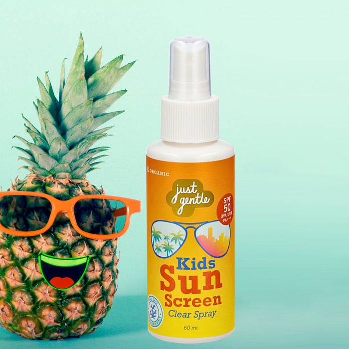 Just Gentle Kids Sunscreen Spray SPF 50+UVA - trusted sun protection for your precious ones.