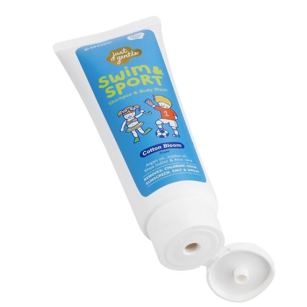 Just Gentle Swim & Sports Shampoo & Body Wash - Cotton Bloom - 180ml