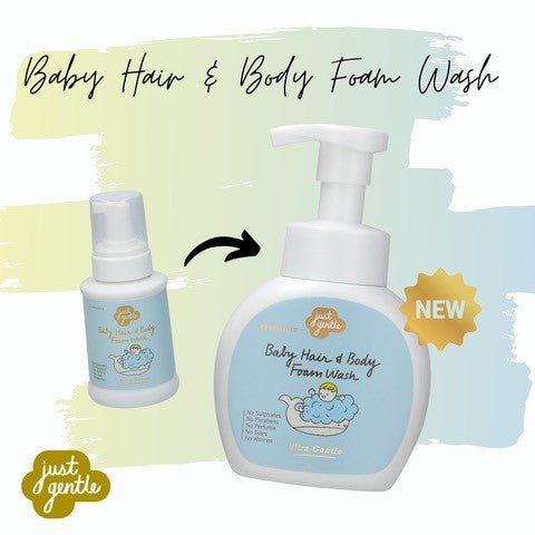 Baby Shampoo Foam Wash - Ultra Gentle for Newborns+ - 230ml - Just Gentle