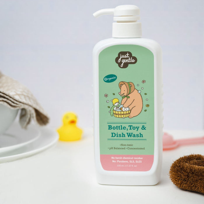 Just Gentle Baby Bottle, Toys, and Dish Wash - Pure Plant - Based Formula - 500ml - Just Gentle
