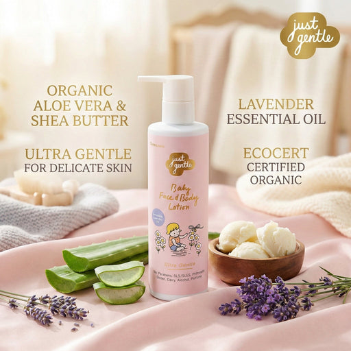 Just Gentle Baby Face and Body Lotion - Essential Lavender Twin Pack - Just Gentle