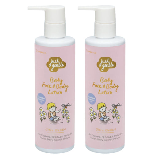 Just Gentle Baby Face and Body Lotion - Essential Lavender Twin Pack - Just Gentle