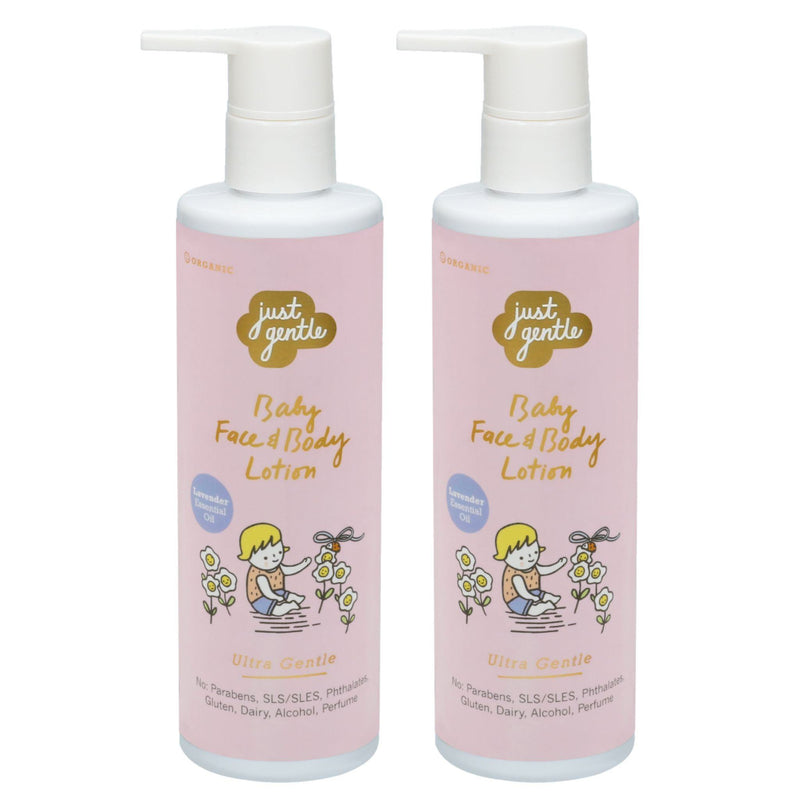 Just Gentle Baby Face and Body Lotion - Essential Lavender Twin Pack - Just Gentle