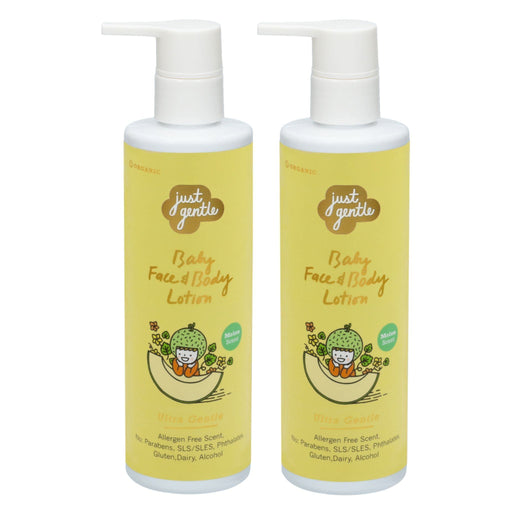 Just Gentle Baby Face and Body Lotion - Melon - Twin Pack - Just Gentle