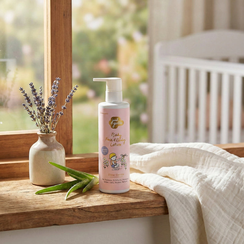 Just Gentle Baby Face & Body Lotion - with Essential Lavender - 200ml - Just Gentle