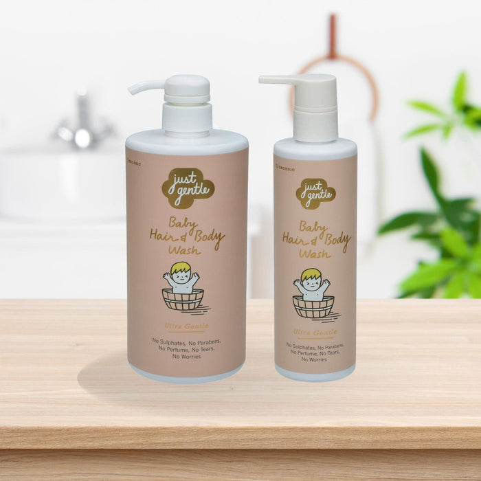 Just Gentle Baby Hair & Body Wash - Ultra Gentle, 99% Natural Ingredients 900ml - Just Gentle