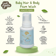 Just Gentle Baby Shampoo Foam Wash - Ultra Gentle for Newborns+ - 230ml - Just Gentle