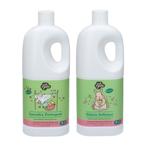 Just Gentle Duo Laundry Pack (1x Detergent (750ml) & 1x Softener (750ml)) - Just Gentle
