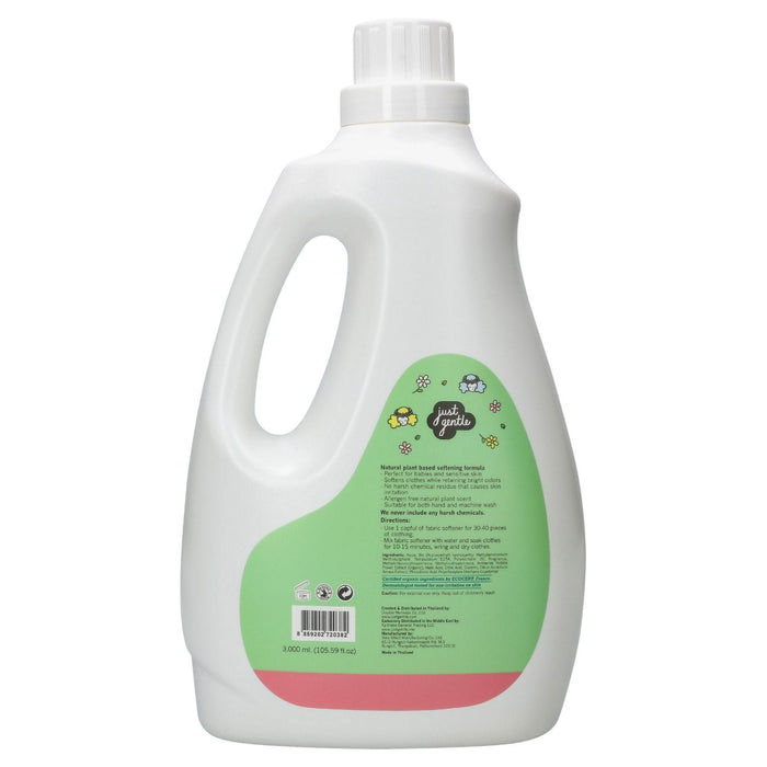 Just Gentle Fabric Softener - Hypoallergenic and Plant - Based - 3 Litres - Just Gentle