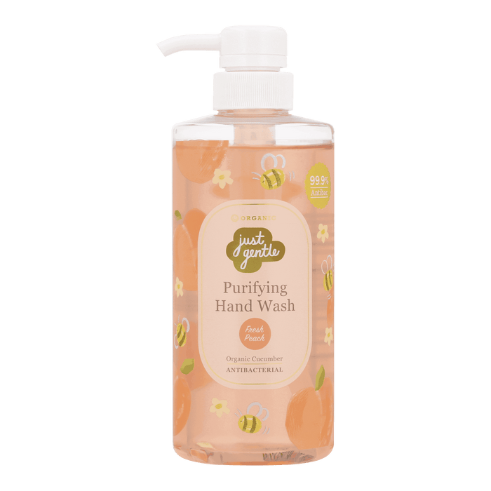 Just Gentle’s Peach Organic Antibac Hand Wash: 500ml bottle of freshness and hygiene