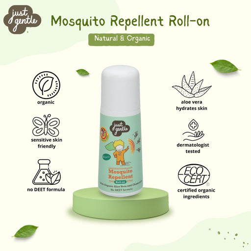Just Gentle Herbal Mosquito Repellent Roll - On - 60ml - Just Gentle