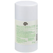 Back label with Ecocert certification and ingredients for Just Gentle unscented kids deodorant