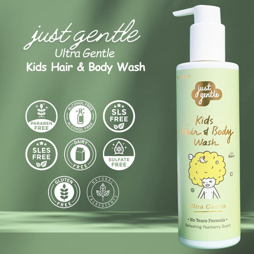 Just Gentle Kids Hair and Body Wash - 200ml - Ultra Gentle - Just Gentle