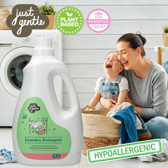 Just Gentle Laundry Detergent - Plant - Based & Hypoallergenic (Newborns+) - 3 Litres - Just Gentle