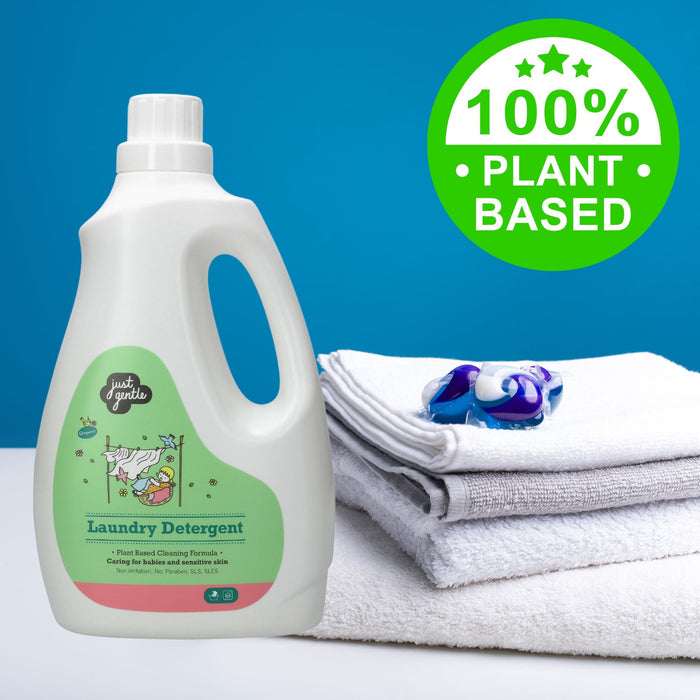 Just Gentle Laundry Detergent - Plant - Based & Hypoallergenic (Newborns+) - 3 Litres - Just Gentle