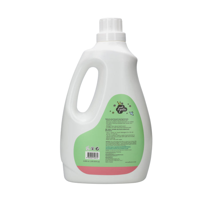 Just Gentle Laundry Detergent - Plant - Based & Hypoallergenic (Newborns+) - 3 Litres - Just Gentle