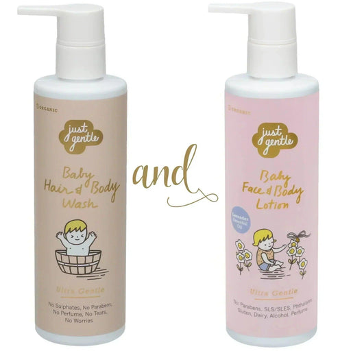 Just Gentle Organic Baby Bliss Duo - Bath Care Set - Just Gentle Middle East