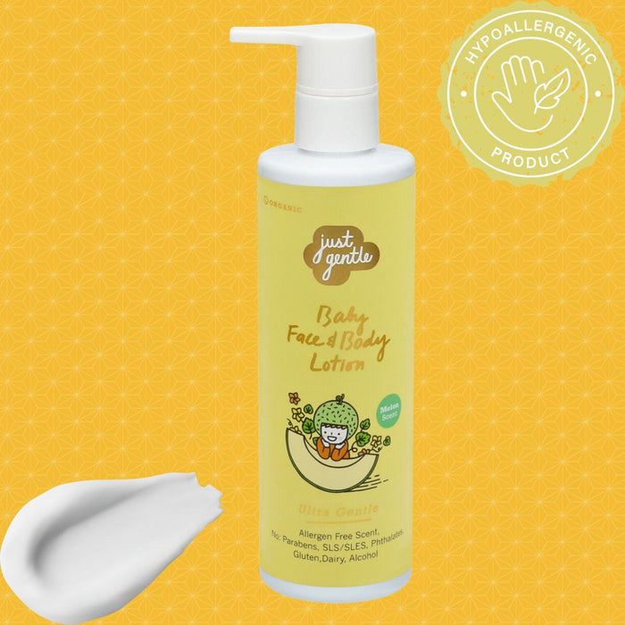 Just Gentle Organic Baby Face and Body Lotion - Melon Scent - 200ml - Just Gentle