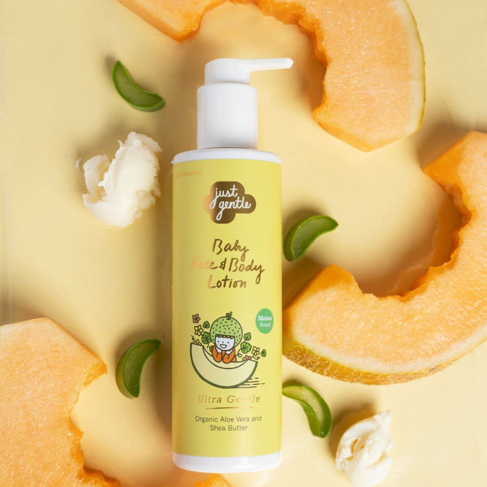 Just Gentle Organic Baby Face and Body Lotion - Melon Scent - 200ml - Just Gentle