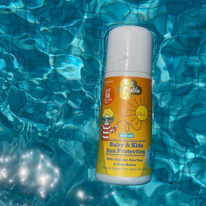 For any pool day and keeps your baby or kid protected all day. Just Gentle Organic Baby & Kids Sun Protection Roll On applicator SPF50 - Just Gentle