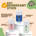 Just Gentle Organic Deodorant Stick - for Kids and Teens - Aloe Vera Unscented - Aluminium - Free, Natural Odor Protection, Gentle on Sensitive Skin, 55g - Just Gentle