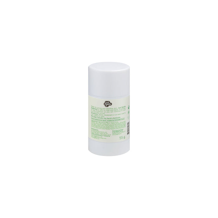 Just Gentle Organic Deodorant Stick - for Kids and Teens - Aloe Vera Unscented - Aluminium - Free, Natural Odor Protection, Gentle on Sensitive Skin, 55g - Just Gentle