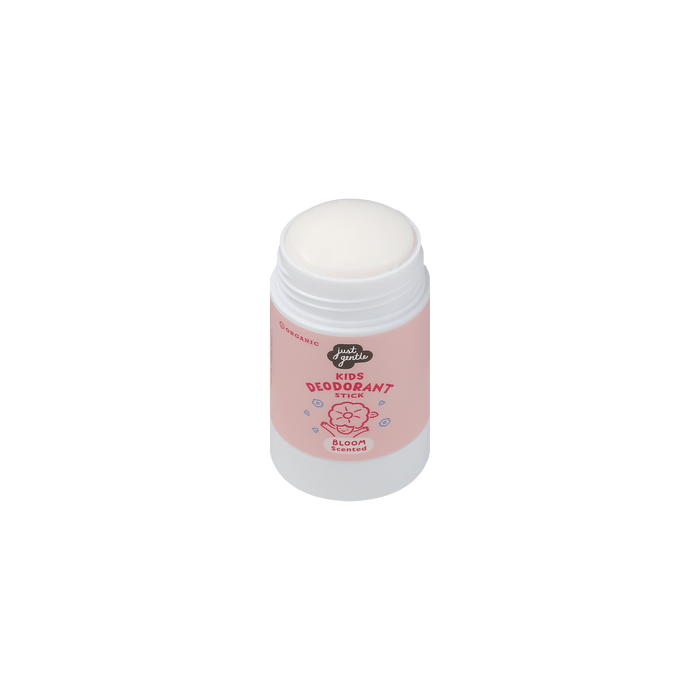 Just Gentle Organic Deodorant Stick - for Kids and Teens - Bloom Scented - Natural, Safe, Aluminium - Free, Gentle on Sensitive skin, Provides all day protection, 55g - Just Gentle