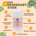 Just Gentle Organic Deodorant Stick - for Kids and Teens - Bloom Scented - Natural, Safe, Aluminium - Free, Gentle on Sensitive skin, Provides all day protection, 55g - Just Gentle