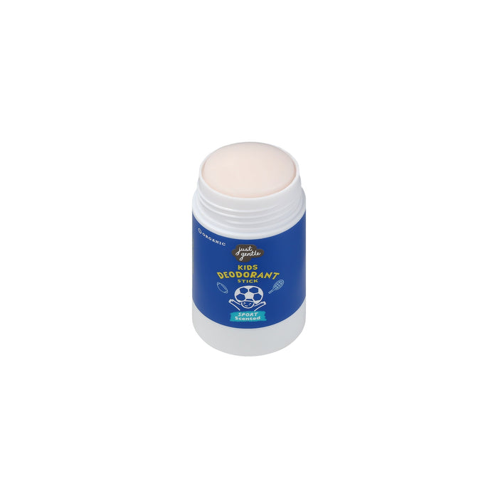 Just Gentle Organic Deodorant Stick - for Kids and Teens - Sport scented - Natural, Safe, and Effective Odor Protection, Aluminum - Free, Gentle on Sensitive Skin, 55g - Just Gentle