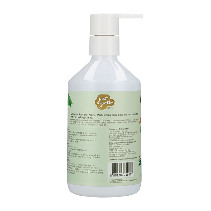 Just Gentle Organic Fruit & Veggie Wash - 300ml - Just Gentle